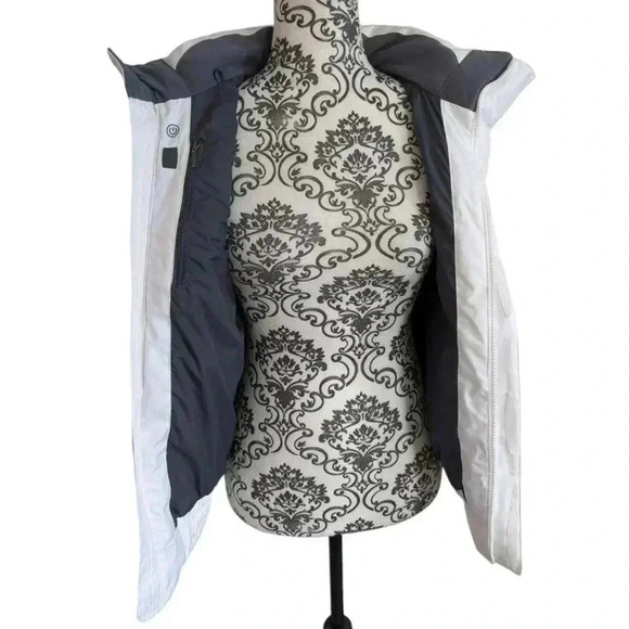 𝅺The North  Face Furallure Vest 600 Down Fill Faux Fur Removable Hood White XS - Picture 7 of 14